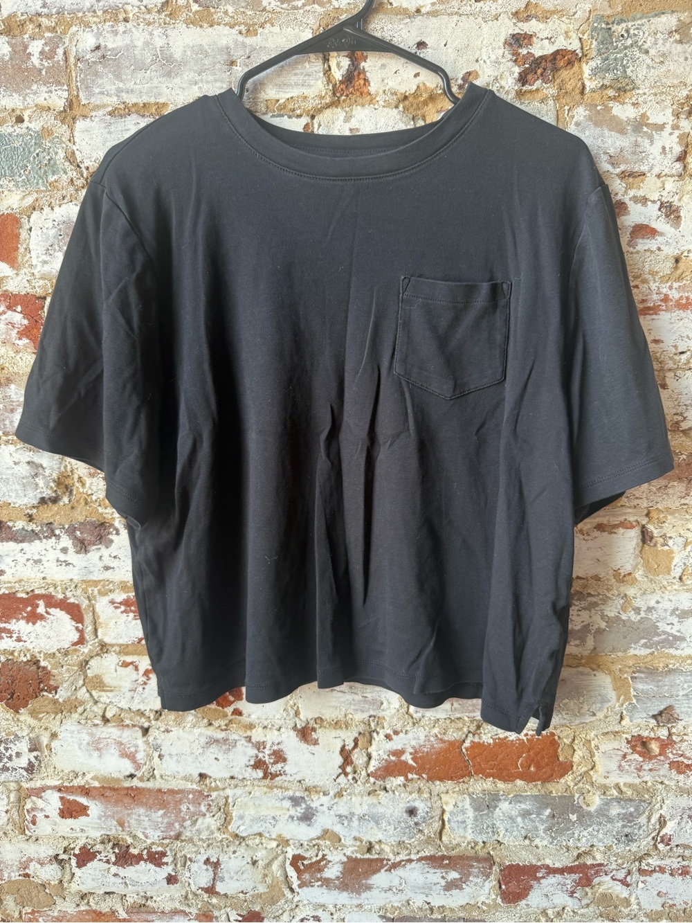 a new day Black Graphic Crew Neck Tee